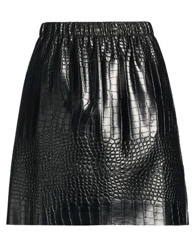 Woman Mini skirt Black Size S Polyurethane, Polyester