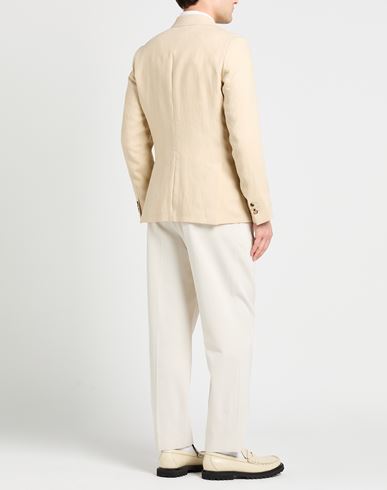 Man Blazer Beige Size 40 Linen