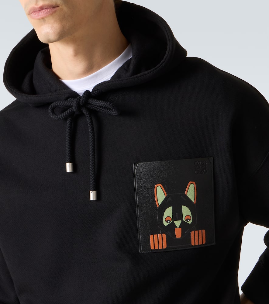 X Louis Wain cotton fleece hoodie