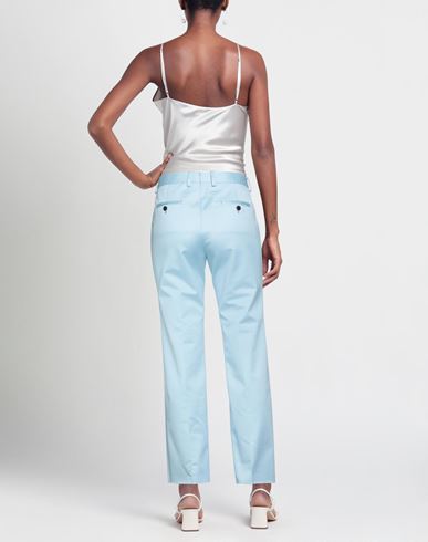Woman Pants Sky blue Size 8 Cotton
