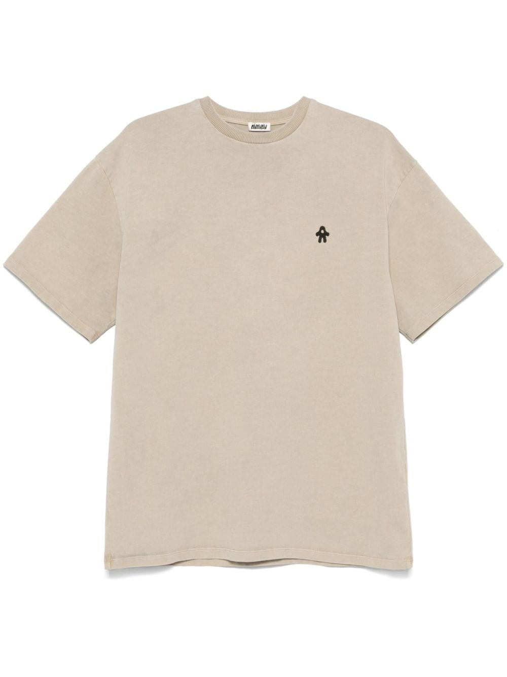 Embroidered-logo T-shirt - Neutrals