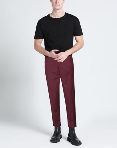 Man Pants Burgundy Size 28 Polyester, Rayon, Elastane