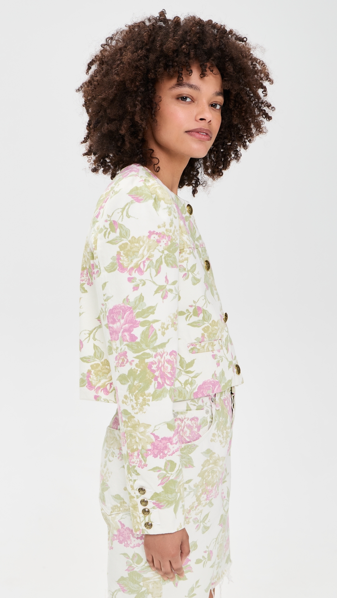 Anita Puff Sleeve Jacket English Rose