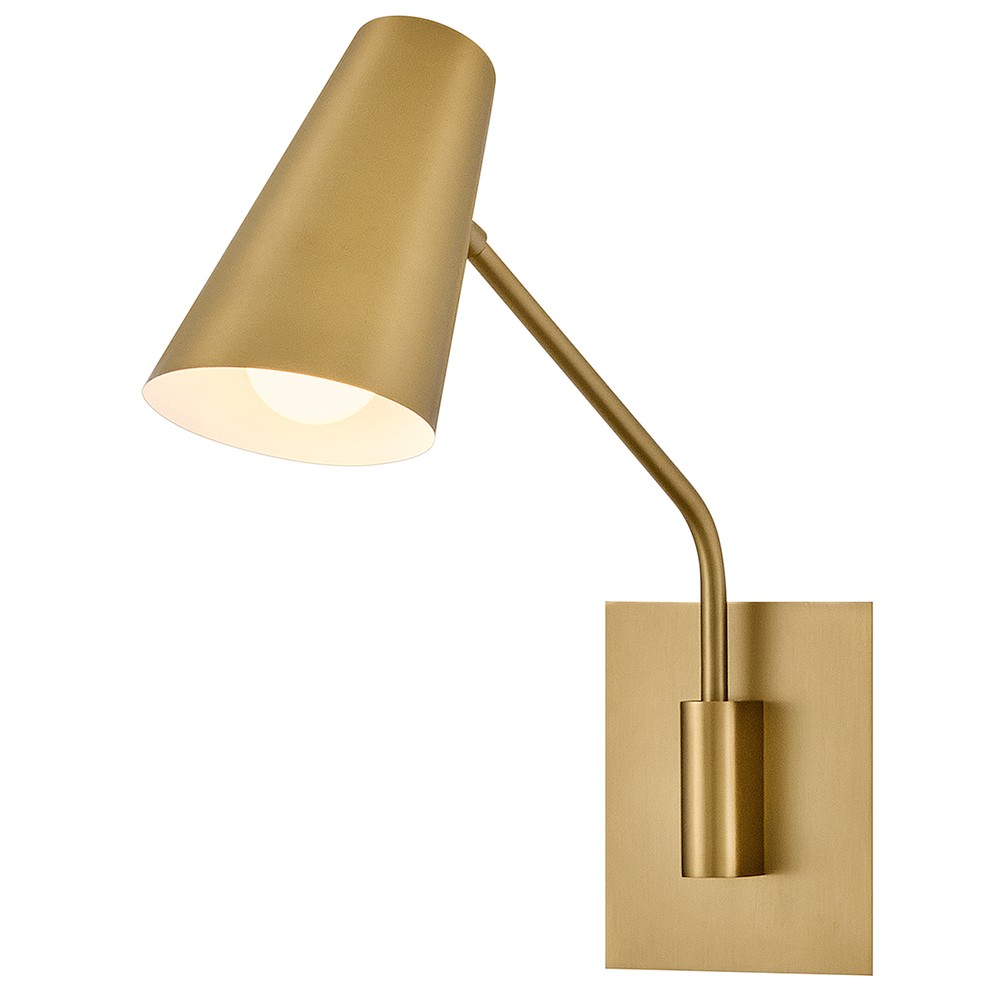 Lacquered Brass LED Swing Arm Wall Sconce from the Bray Collection