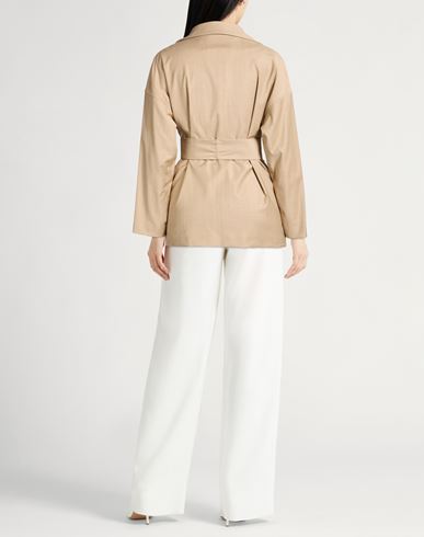 Woman Blazer Beige Size 2 Wool, Viscose, Elastane