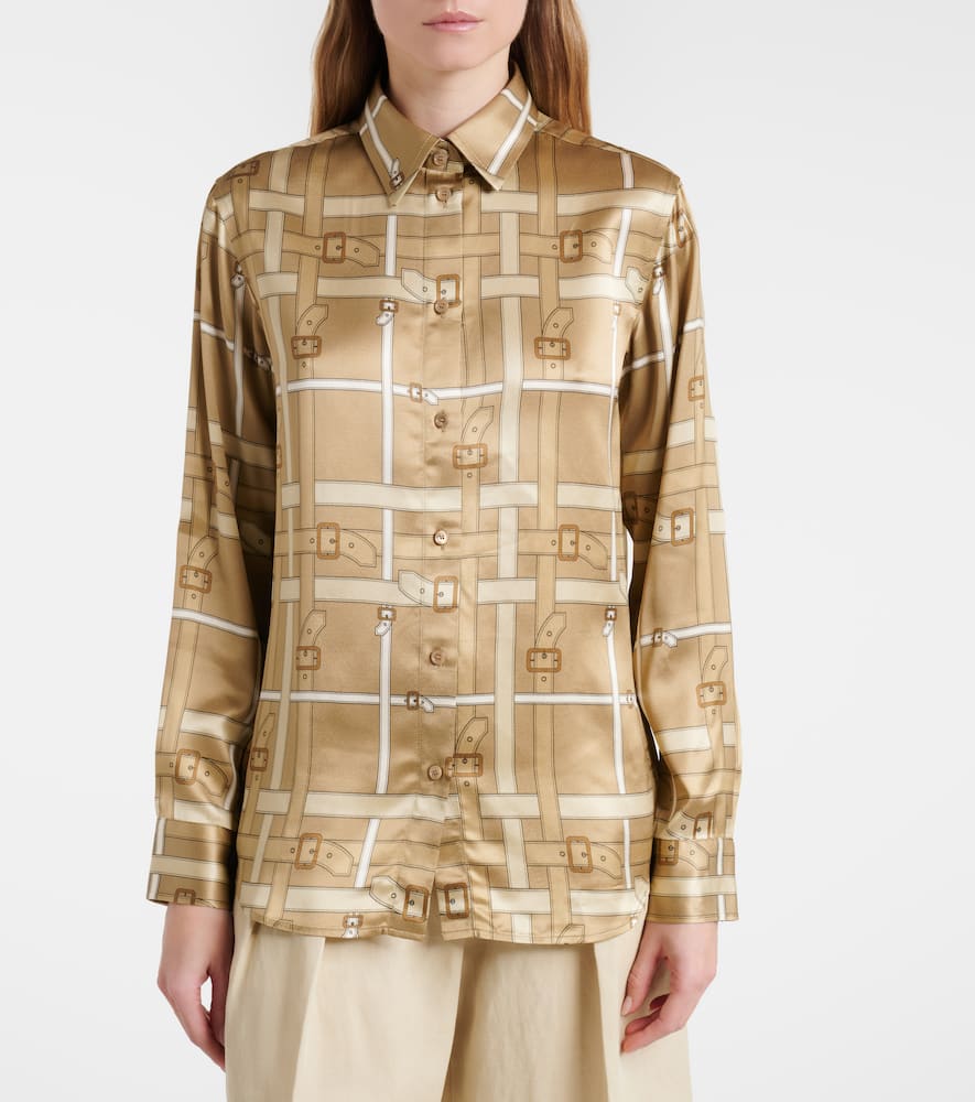Emma printed satin shirt