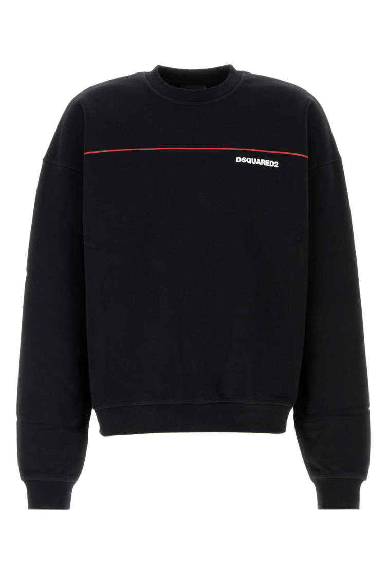 Black Cotton Sweatshirt