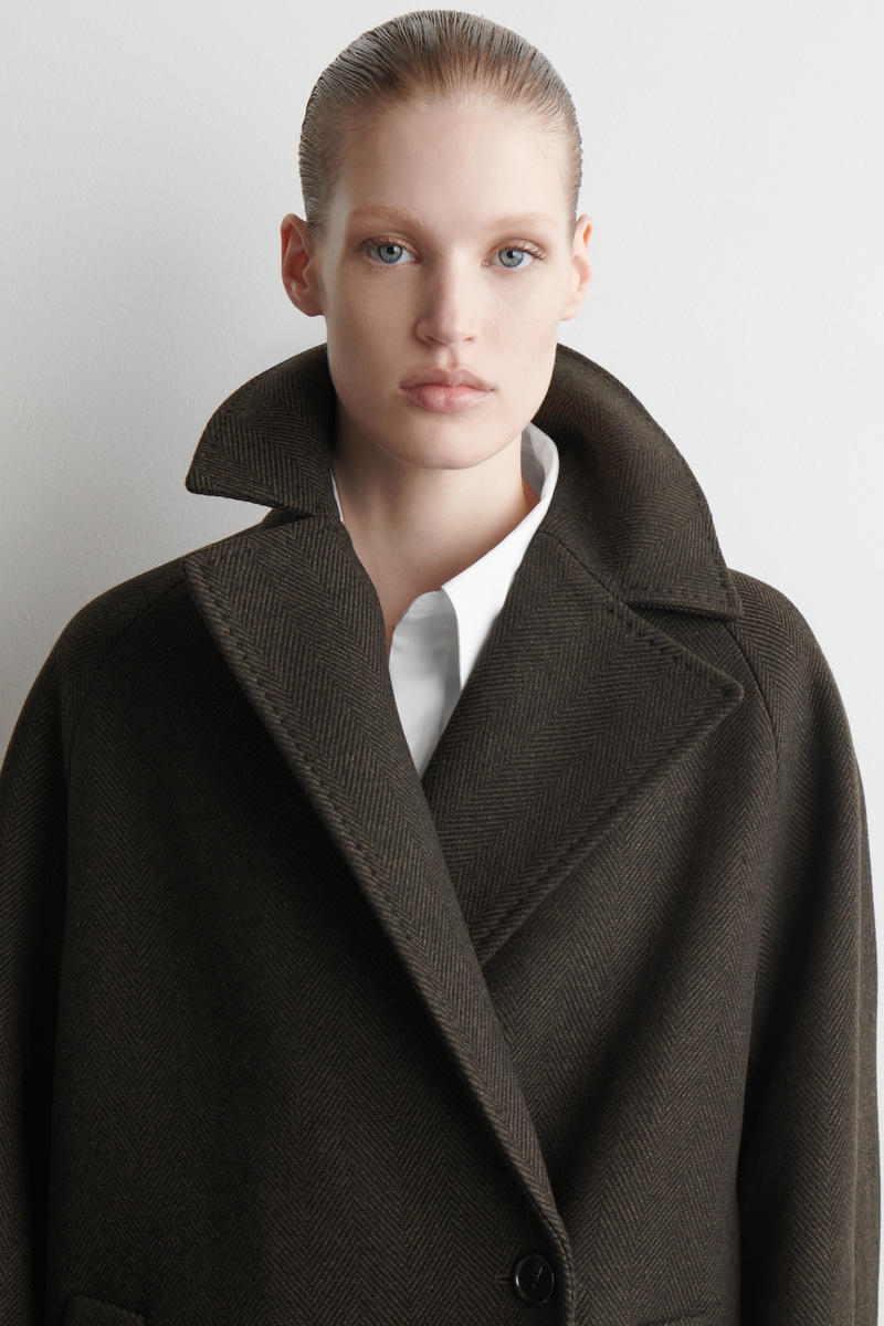 Oversized Double-Breasted Wool Long Coat