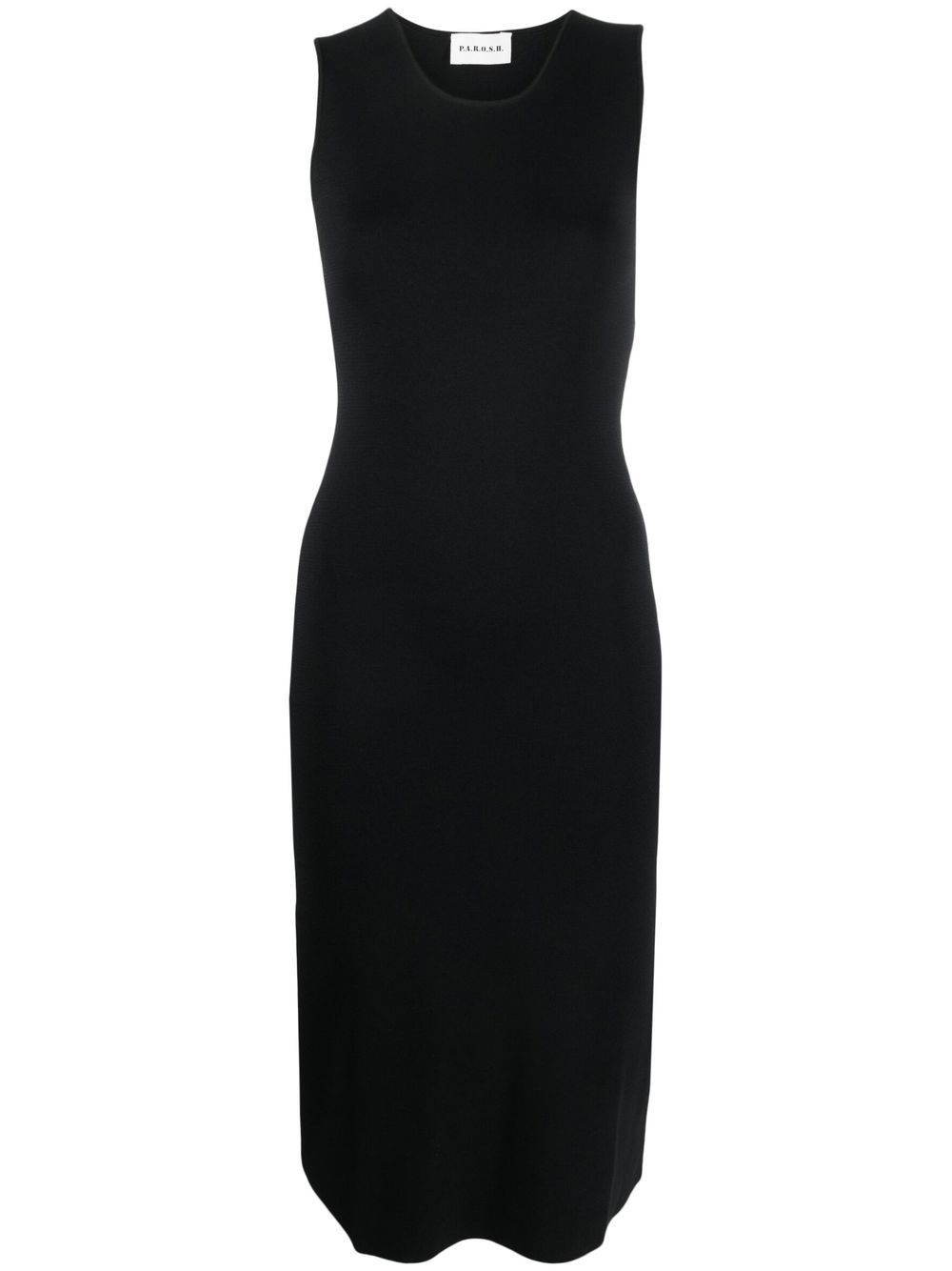Knitted midi dress - Black
