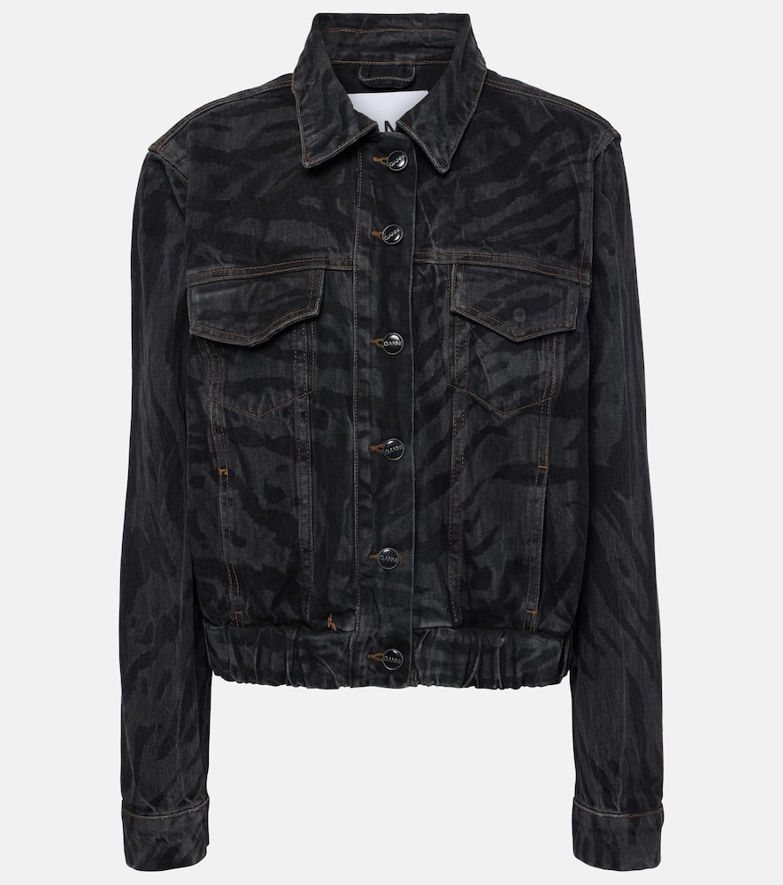 Printed denim jacket