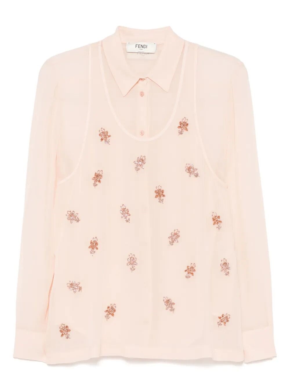 Pink Embroidered Georgette Top