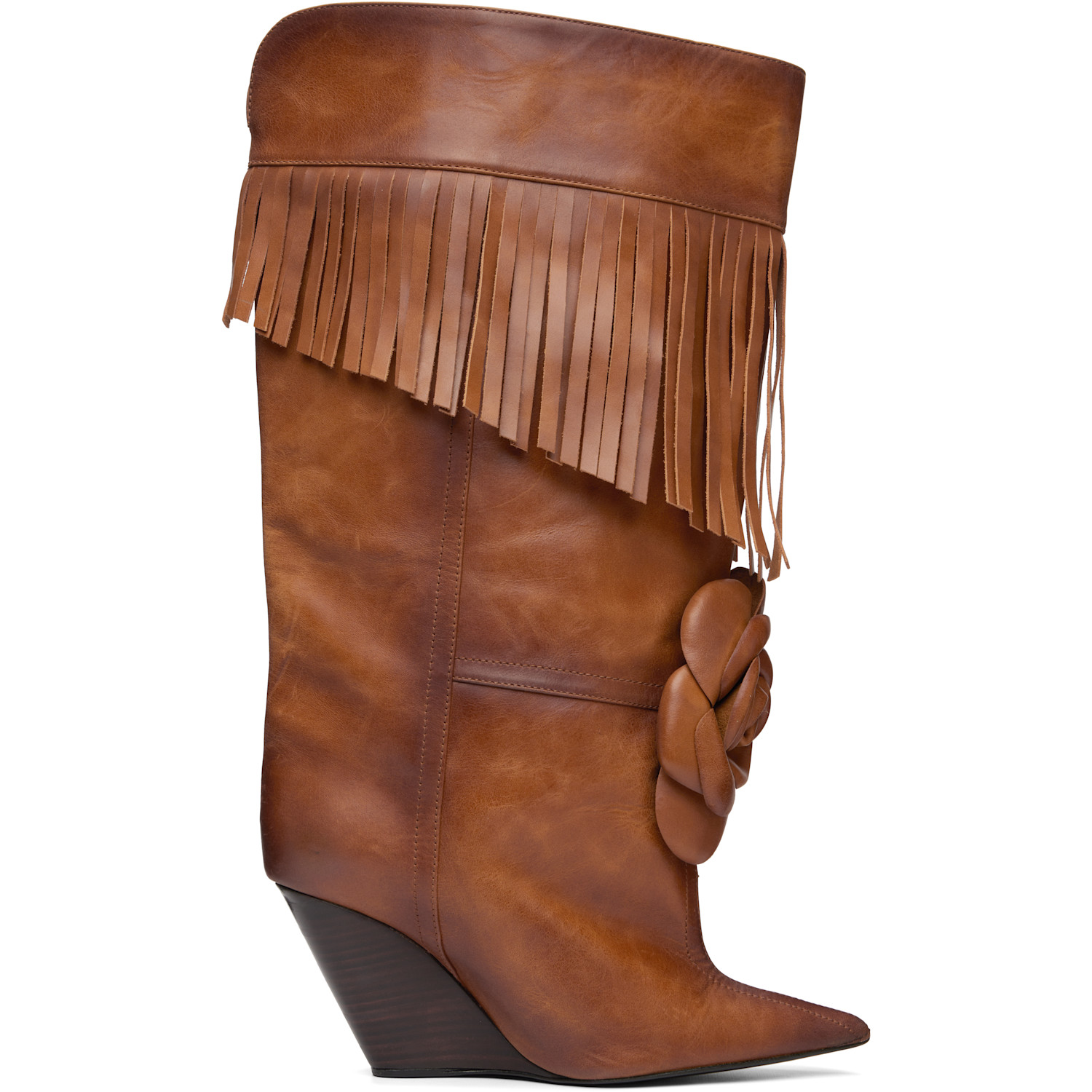 Brown Rose Tall Boots