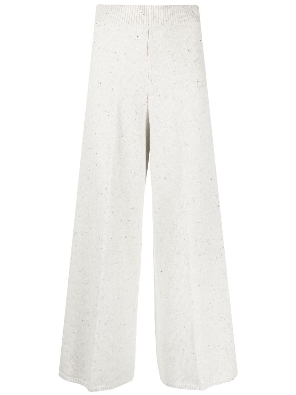 Pressed-crease merino cropped trousers - Black