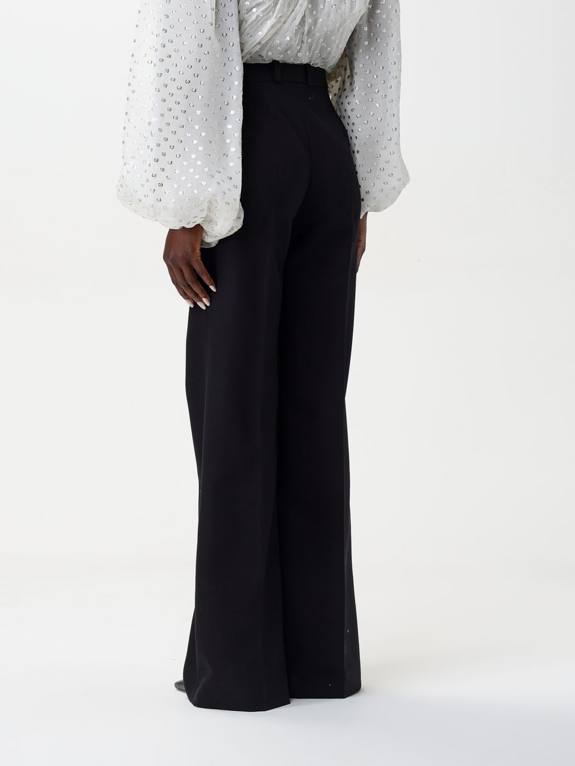 Flared tailored trousers - Brown