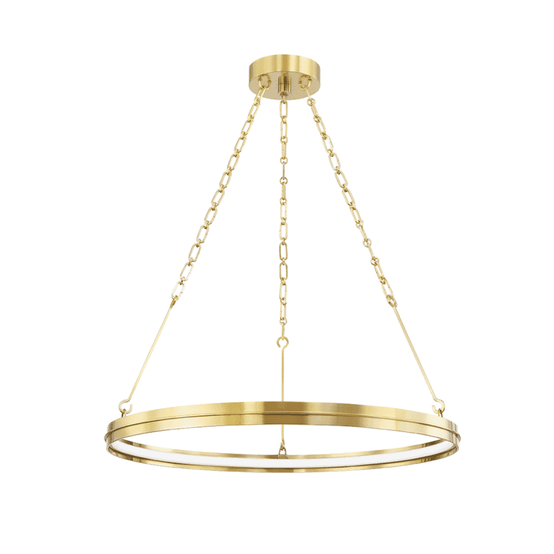 Aged Brass LED Chandelier from the Rosendale Collection