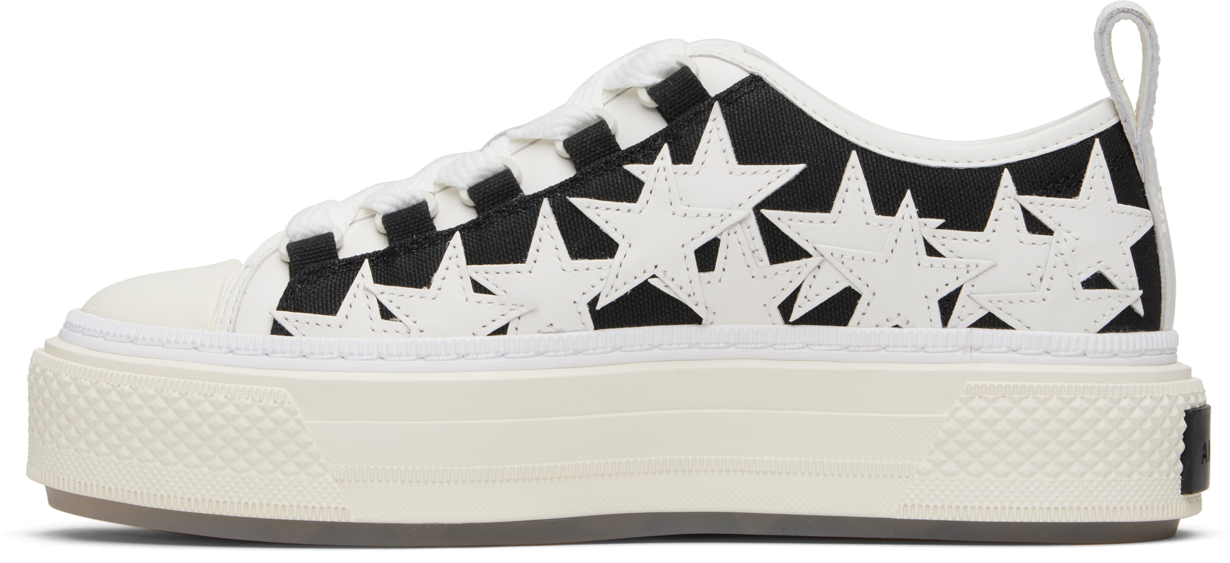 Black & White Stars Court Low Sneakers