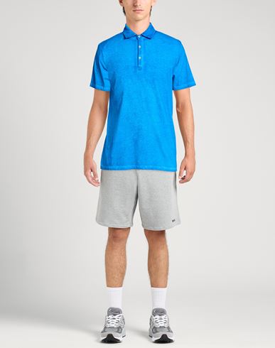 Man Polo shirt Bright blue Size 42 Cotton