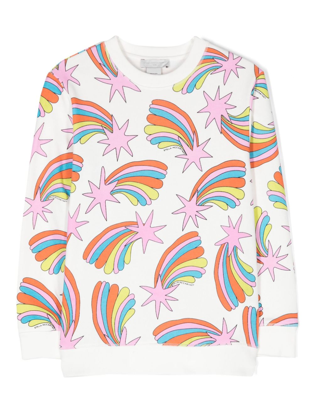 Shooting Stars-print sweatshirt - White