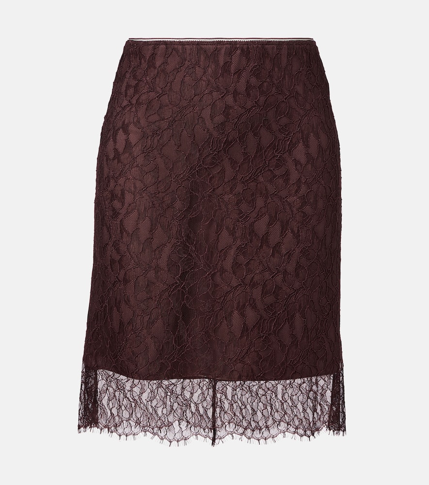 Lace midi skirt