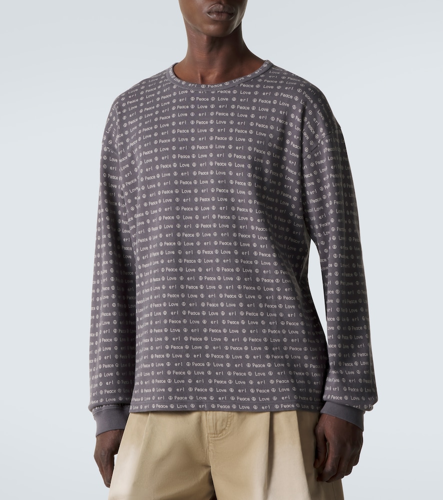 Jacquard cotton sweater