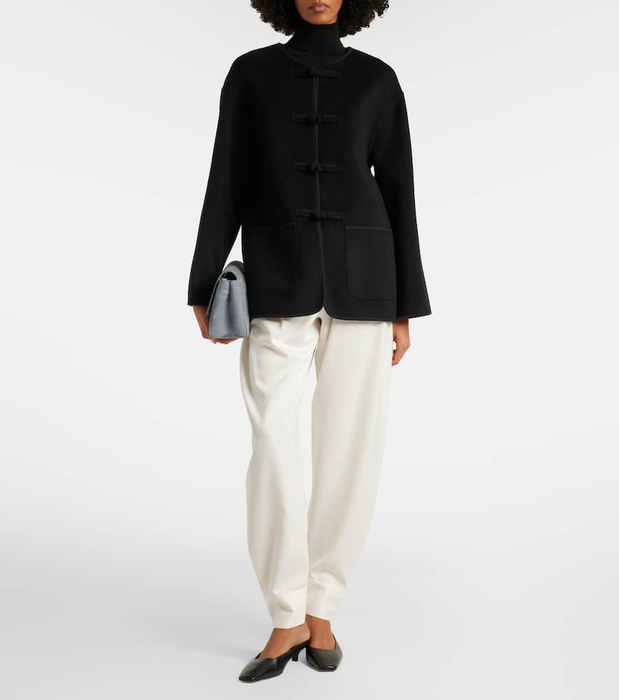 Róhe Wool-blend barrel-leg pants