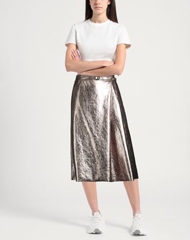 Woman Midi skirt Taupe Size 6 Polyester, Elastane