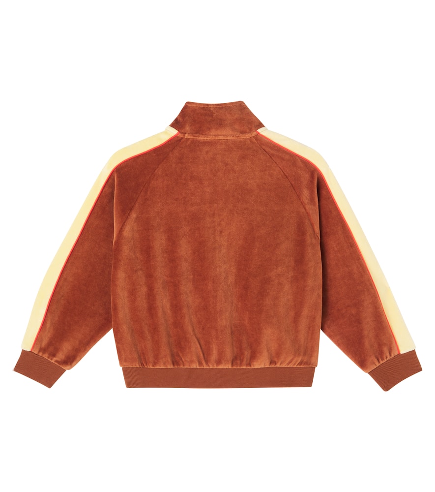 Happiness cotton-blend velour sweatshirt