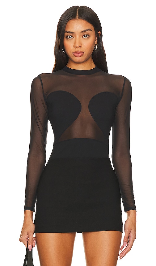 Undress Code All-nighter Bodysuit in Black.  XS. Also in L, M