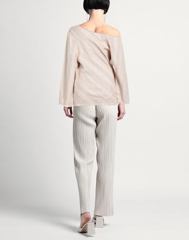 Woman Top Beige Size 2 Linen, Cotton