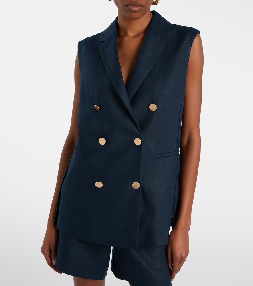 Bird linen vest