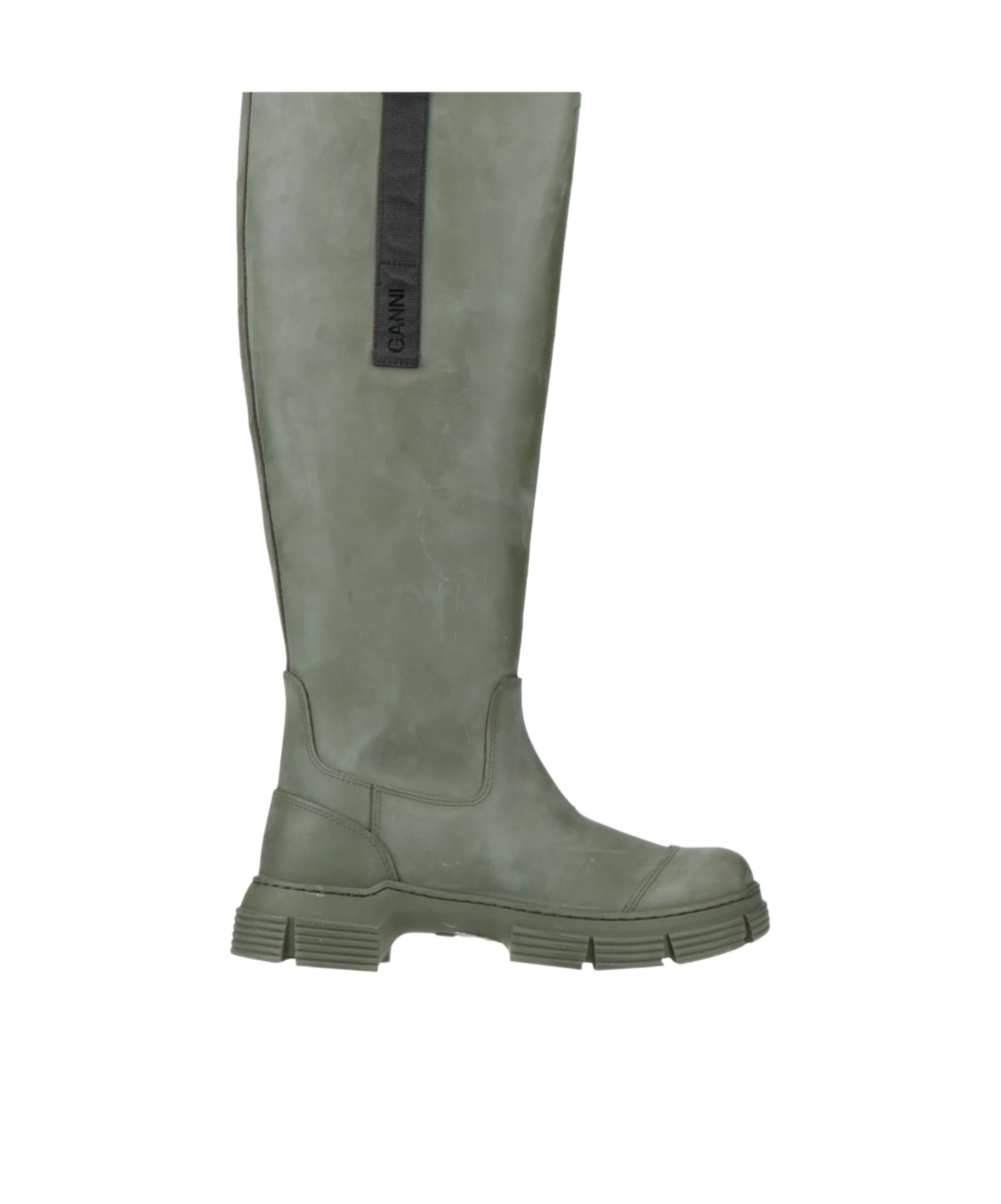 Solid-colored thick-soled boots