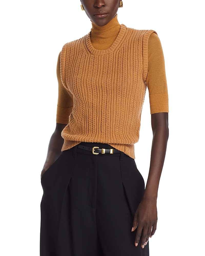 Mock-neck knitted top - Grey