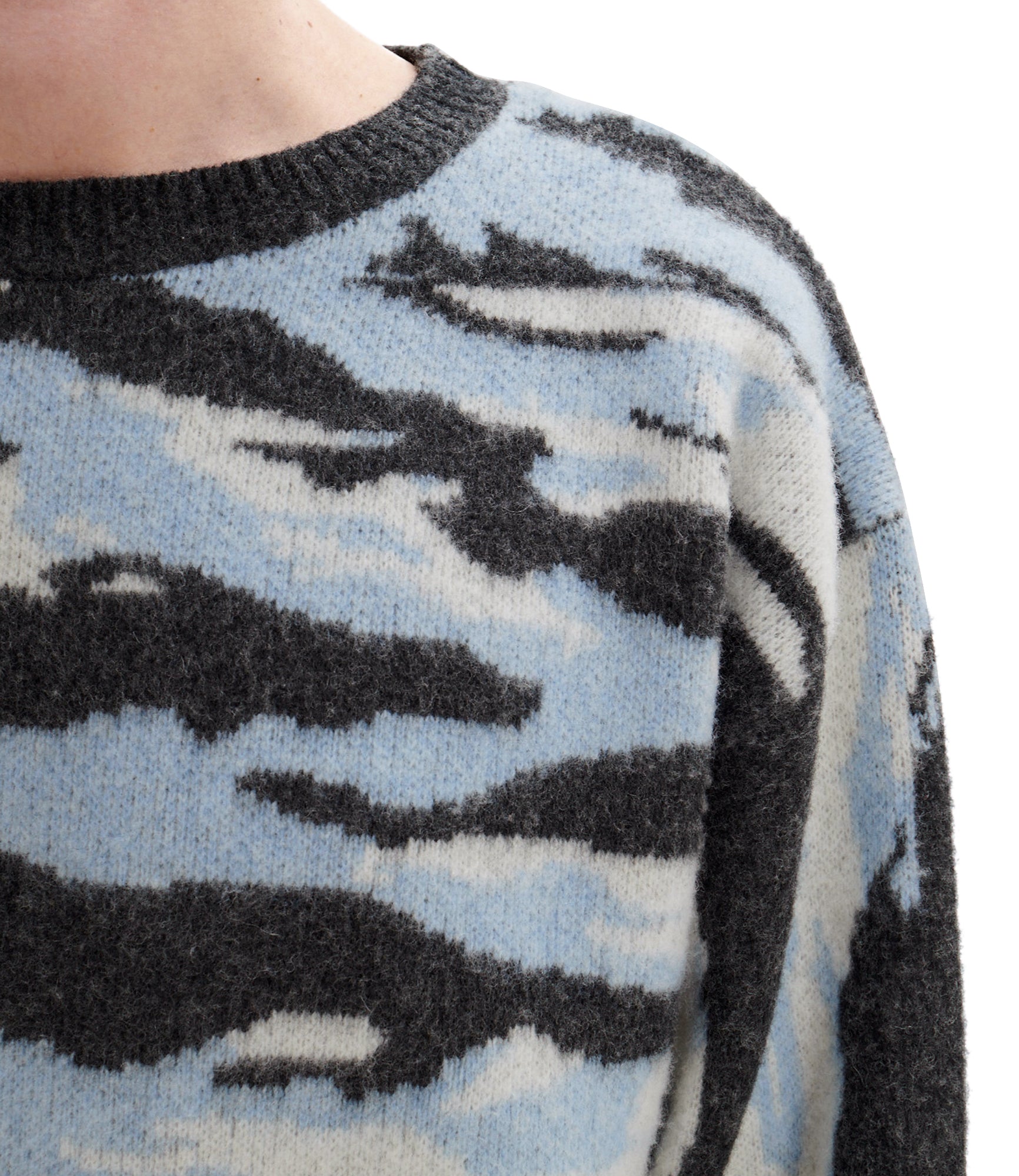 A. P.C. Men's Lionel sweater PLC - Heather charcoal gray