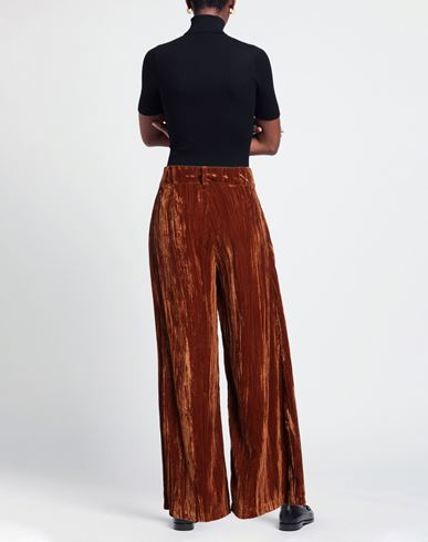 Crochè Woman Pants Brown Size XS Polyester