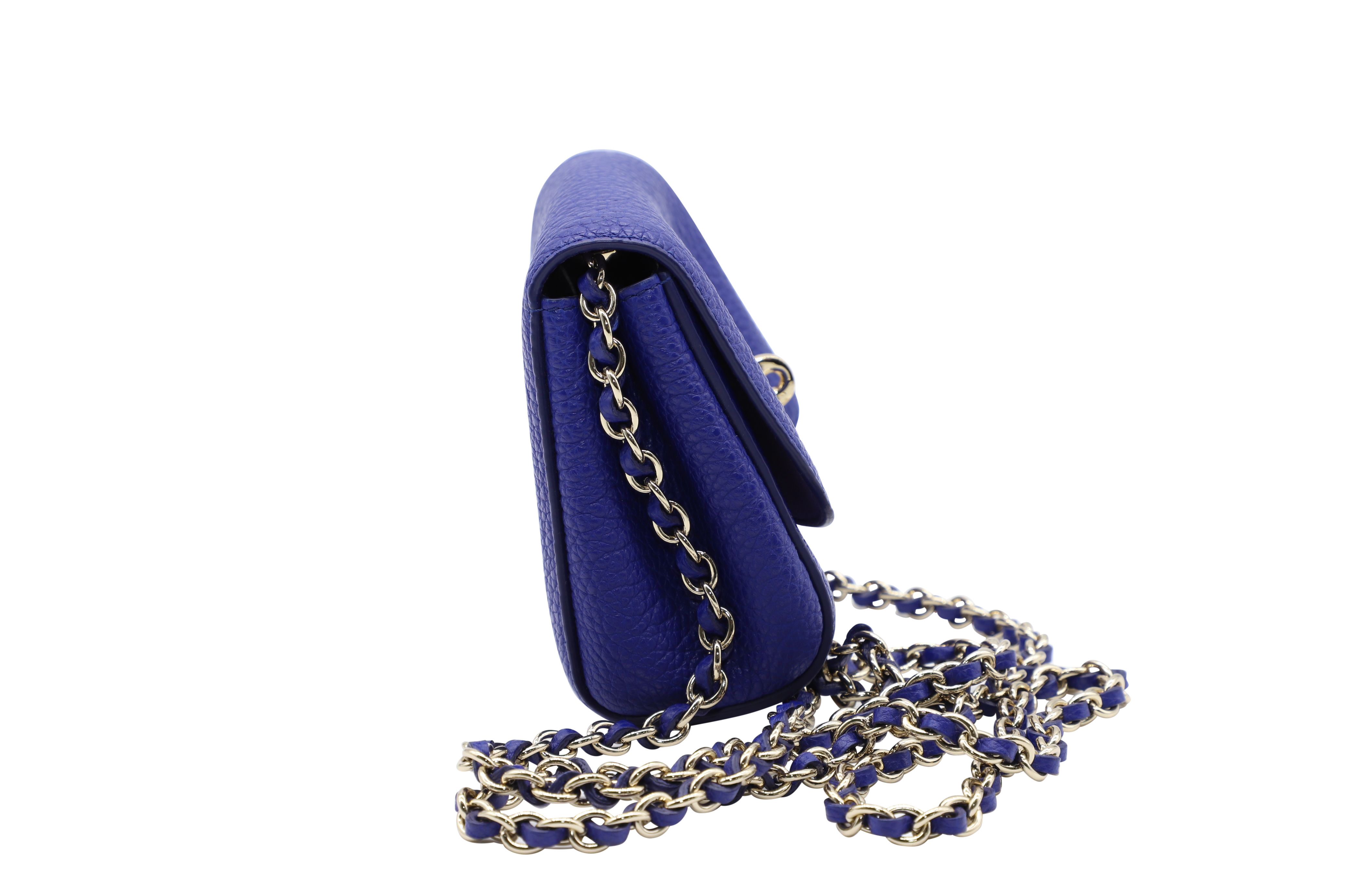 Mulberry Pre-owned Womens Classic Lily in Blue Calfskin Leather - One