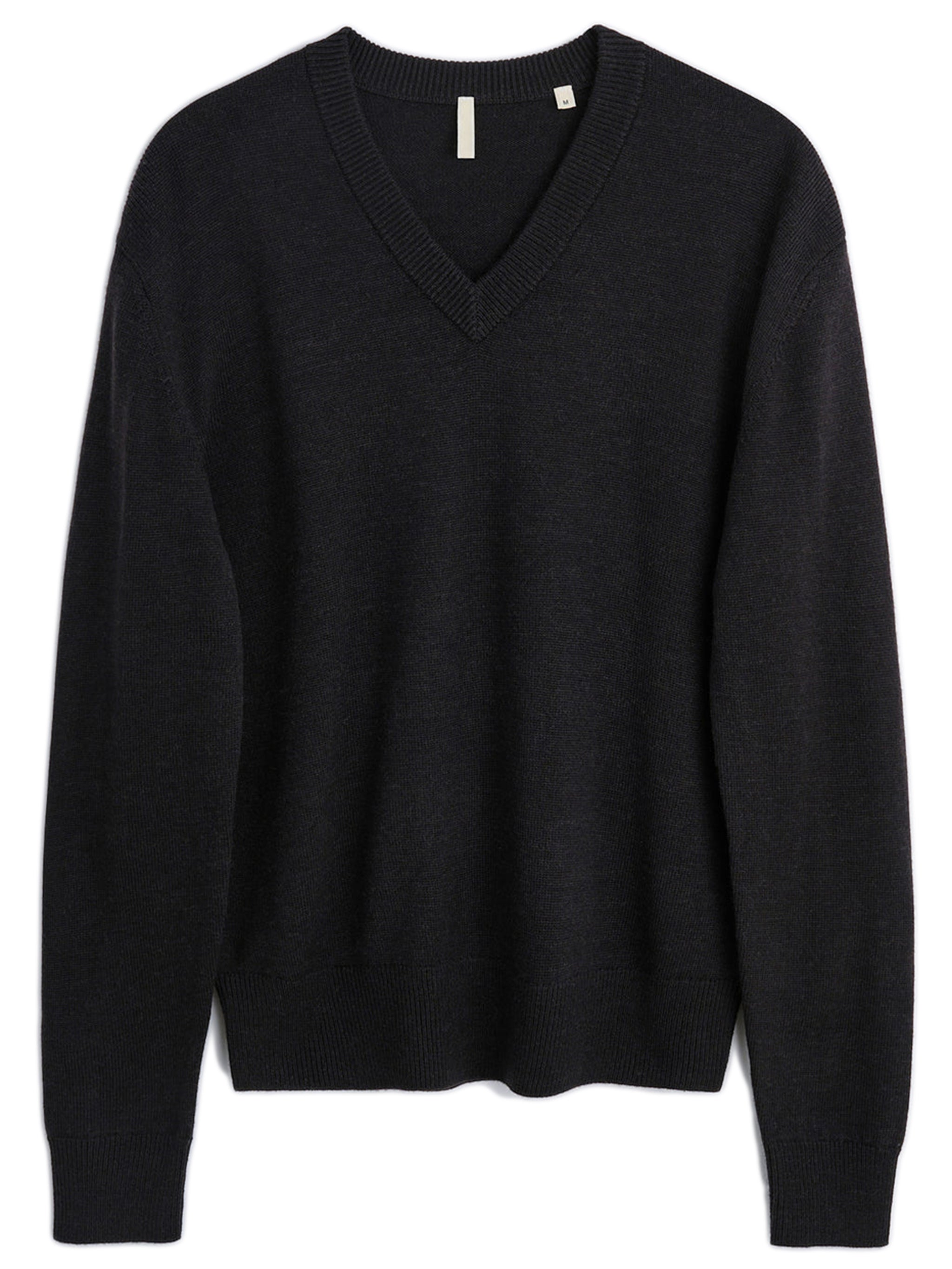 Men's V-neck Fitted Merino Wool Sweater
