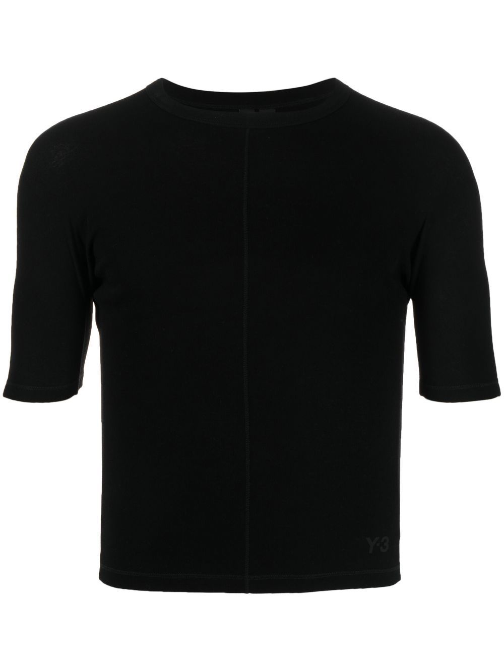 Crew-neck organic cotton T-shirt - Black