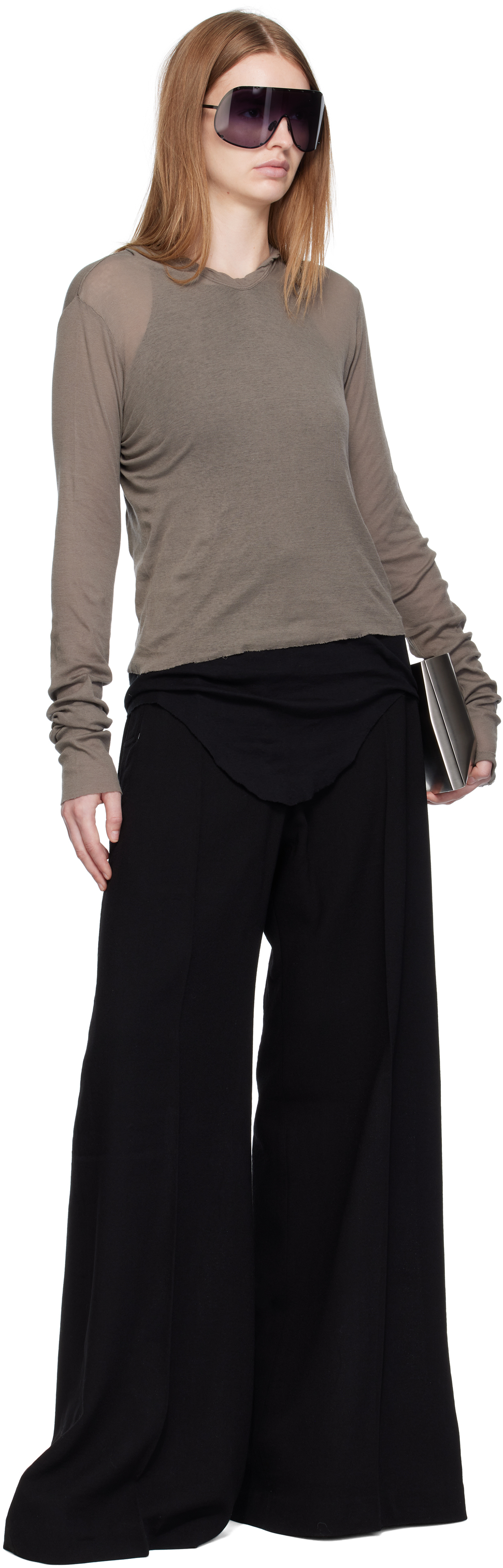 Black Concordians Tailored Wide Belas Trousers
