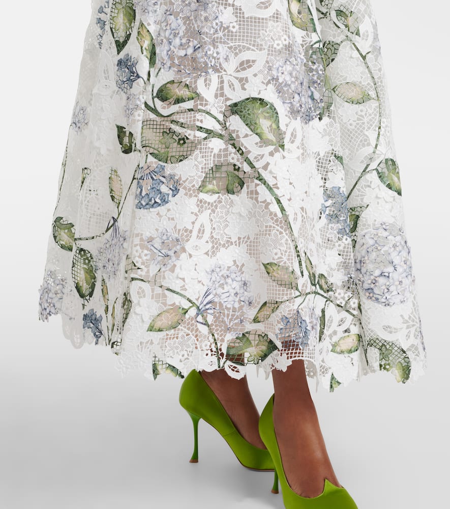 Floral bustier gown