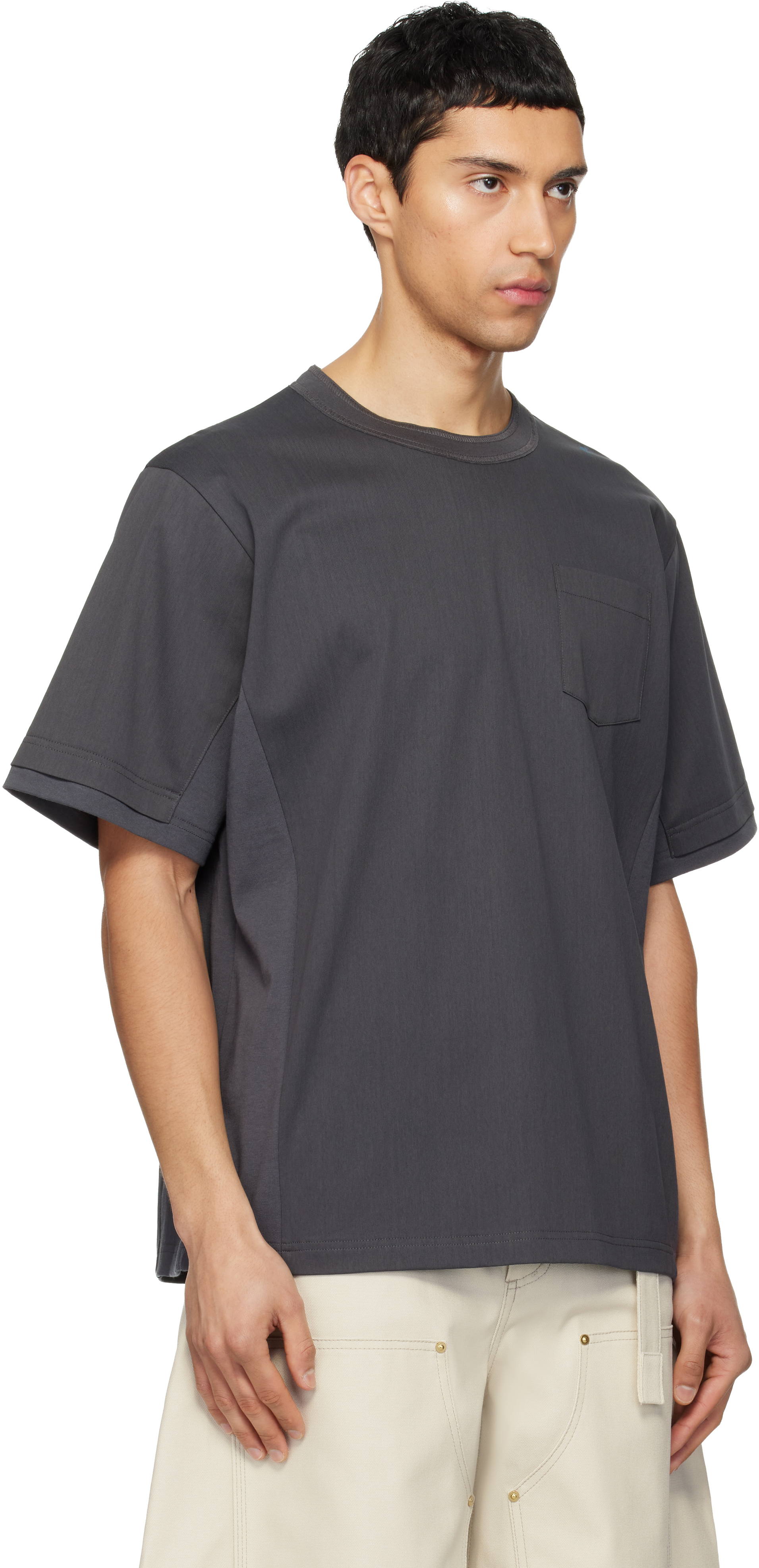 Gray Cotton Jersey T-shirt