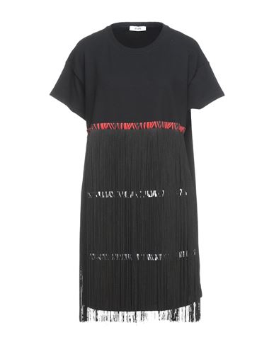 Woman Mini dress Black Size 4 Cotton, Elastane, Viscose