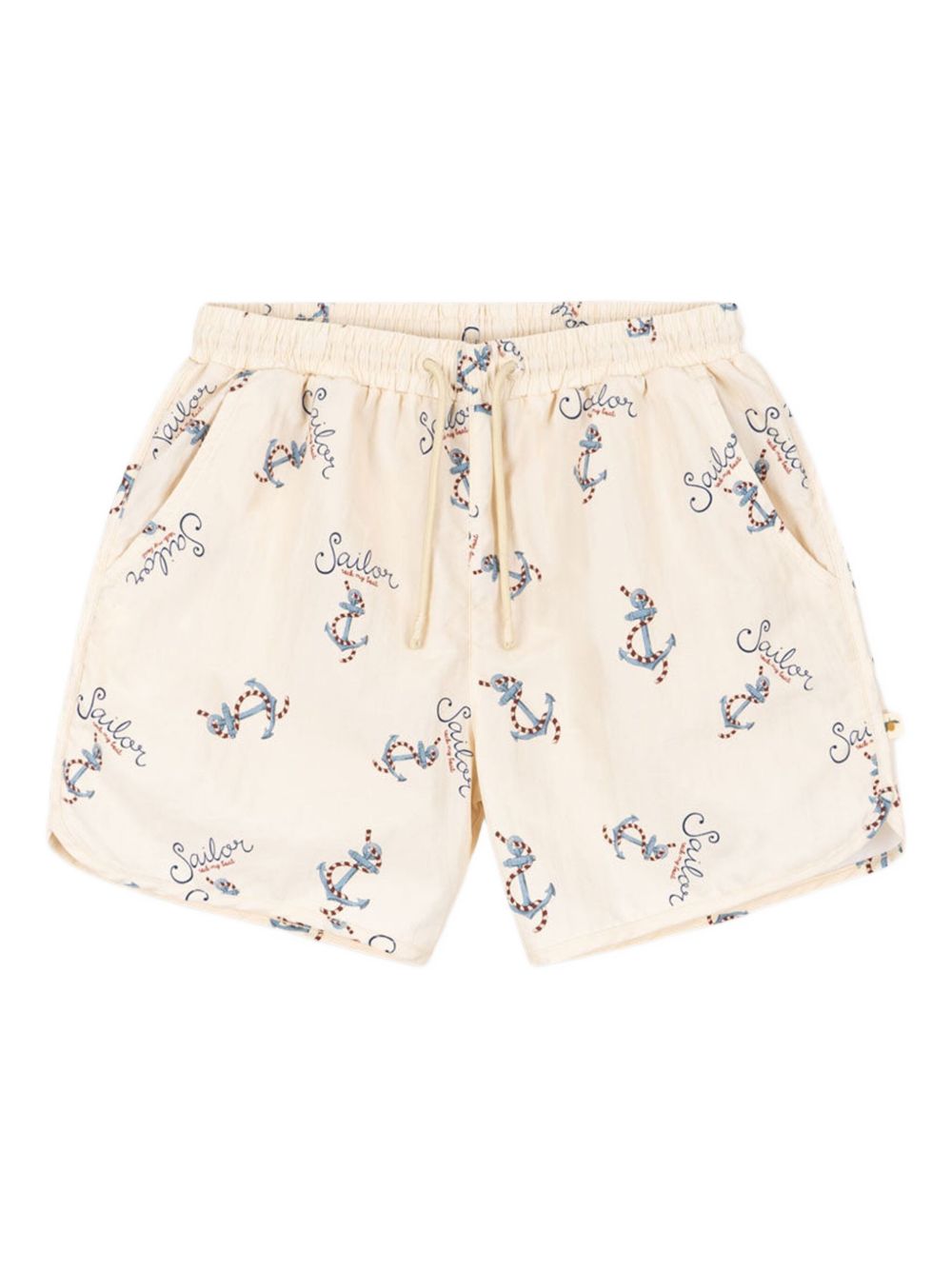 Anchor-print swim shorts - Neutrals