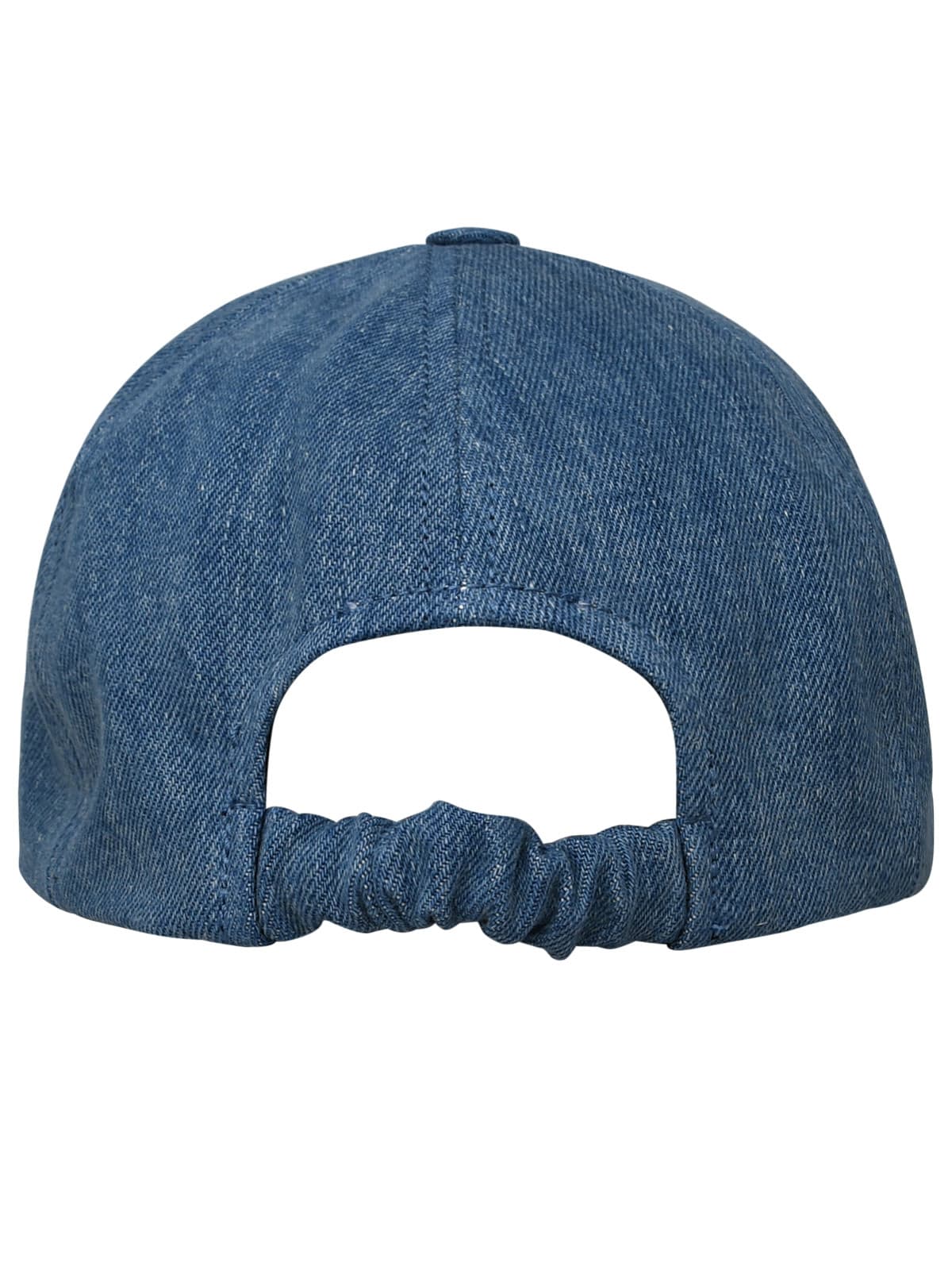 Embroidered-logo denim cap - Blue