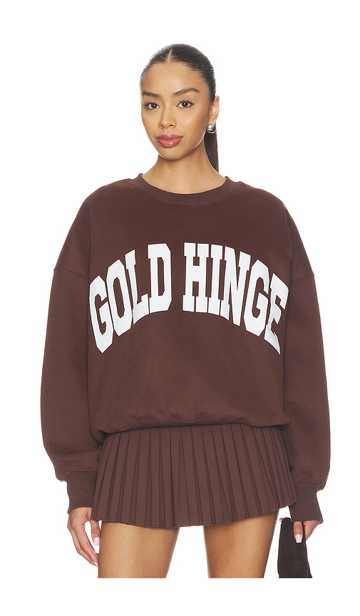 Gold Hinge Sweatshirt in Navy. S. Also in XS, M