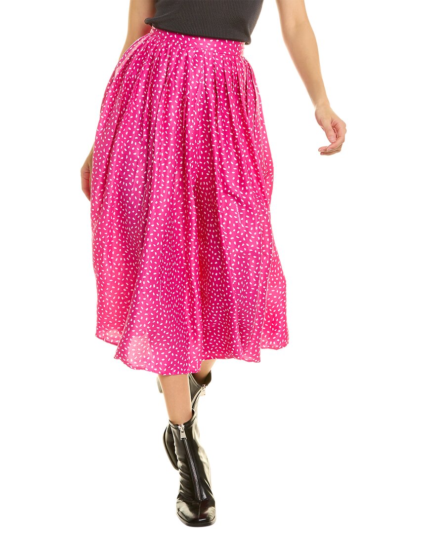 Pleated A-Line Skirt