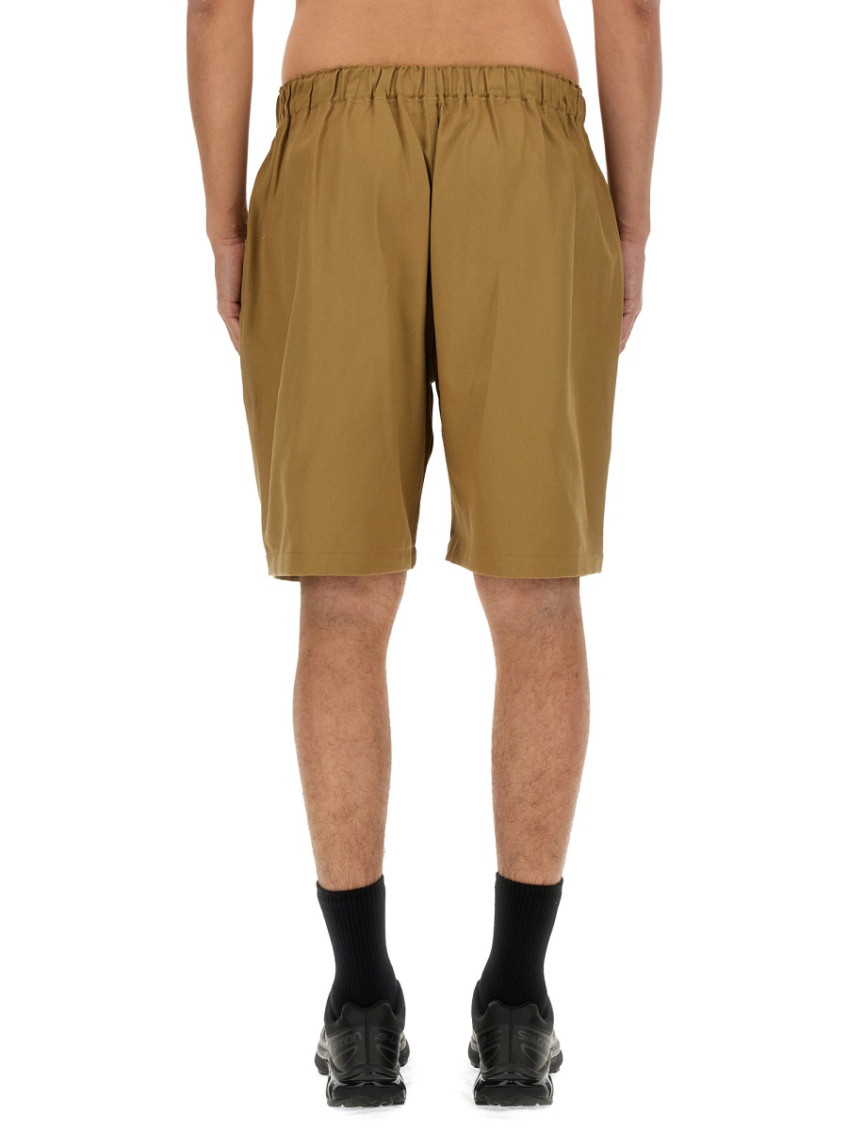 Brown Solid Shorts