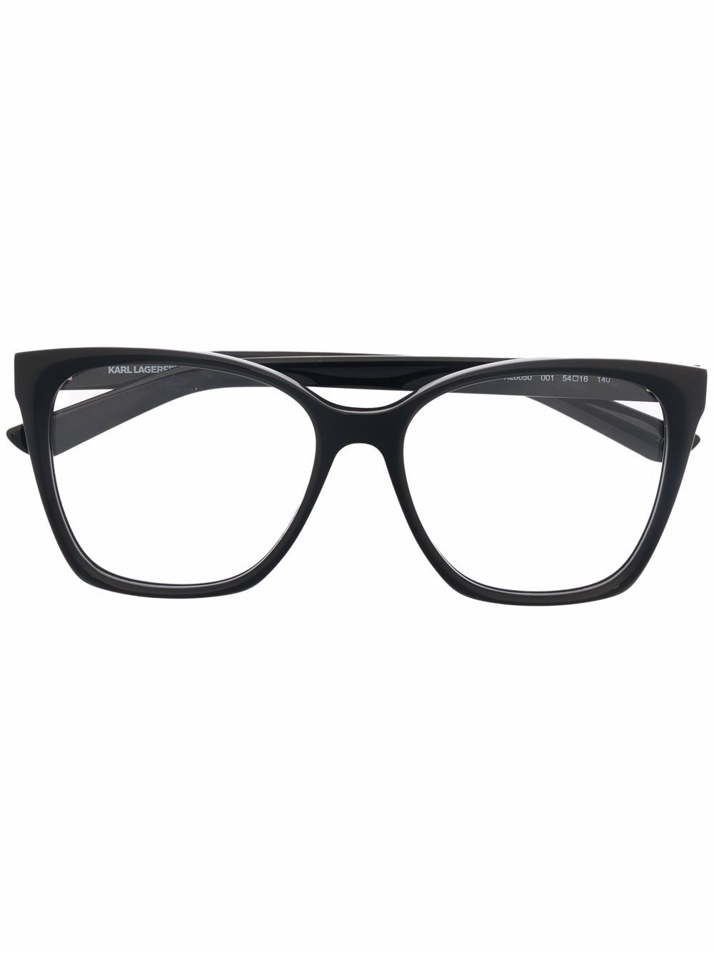 Square frame glasses - Black