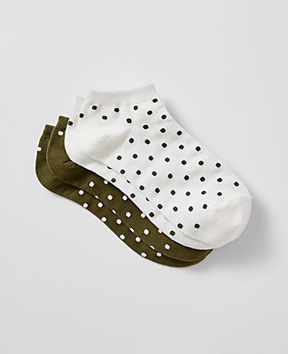 Ann Taylor Polka Dot Ankle Sock Set
