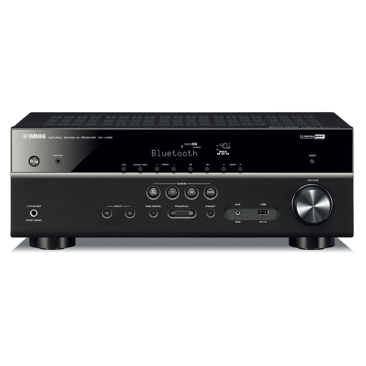 Rx-V385BL 5.1 Channel Av Receiver with Ypao Automatic Room Calibration - Black