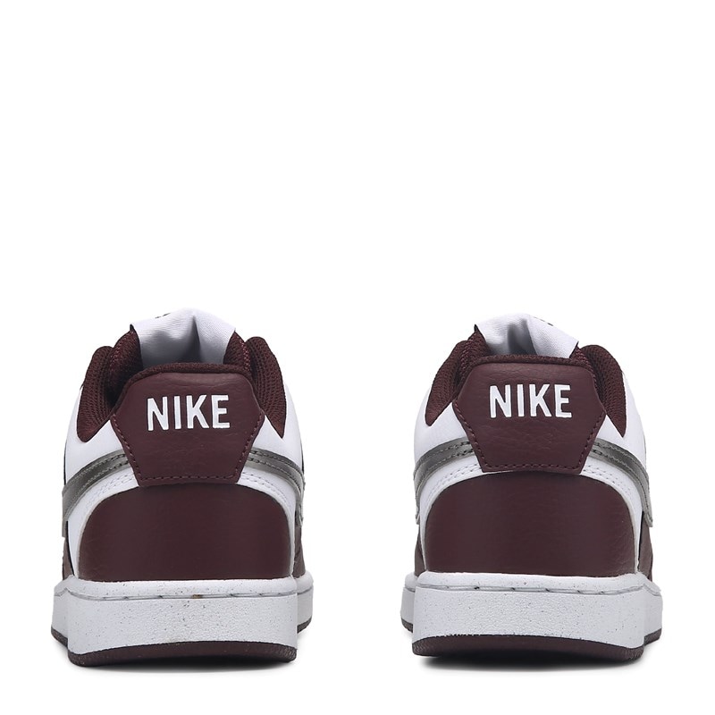 Women's Court Vision Low Sneakers (White/Burg/Silver)